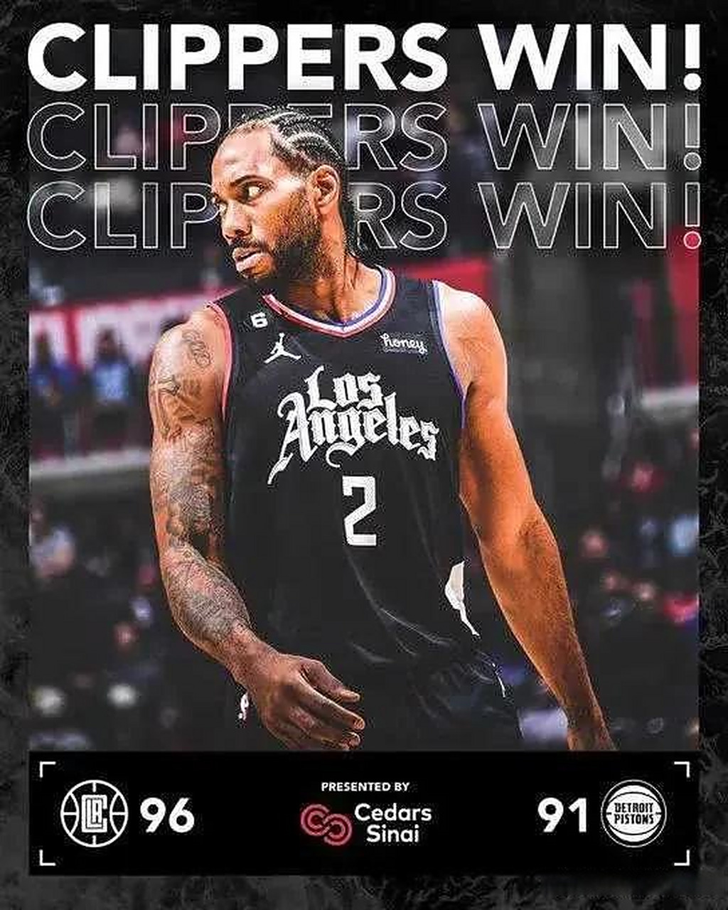 快船主场大胜马刺，伦纳德砍下33分